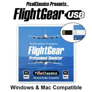 Pro Flight Simulator 2025 Edition Full Version FlightGear Aircraft Sim On USB PC - Picture 1 of 14