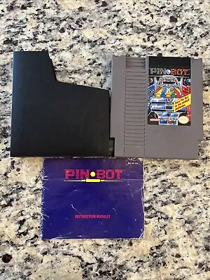 NES Pin-Bot Nintendo Cartridge & Manual & Dust Sleeve. FAST SHIPPING - Image 1 of 4