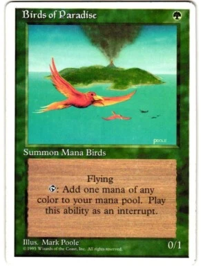 MTG Magic the Gathering Alternate 4th Birds of Paradise - Image 1 of 2