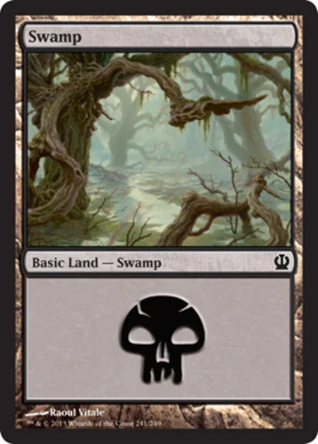Swamp (241) - Foil ~ Lightly Played Theros MTG Magic UltimateMTG Land Card - Image 1 of 1