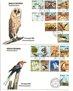 JUEGO DE AVES BOTSWANA FDC 1982 (GATO £50 DE DESCUENTO EN CUBIERTA) - Imagen 1 de 1