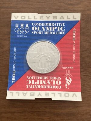 Commemorative Olympic Athletics Sport Medallion 1996 Atlanta VOLLEYBALL  - Image 1 of 2