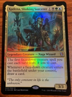 2019 MTG Commander Oversized Foil Kadena,Slinking Sorcerer #45/302 Free Shipping - Image 1 of 2