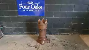 VICTORIAN BROWN SALT GLAZED CROWN CHIMNEY POT/ CHIMNEY POT/ POTS - Picture 1 of 2