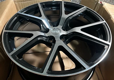 (CANTIDAD 1) Llanta de rueda Voxx Lumi negro brillante mecanizado caras de radios 20x9 5x115 20 mm Foto 1 de 4