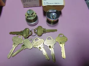 2 EVEREST SCHLAGE C123 MORTISE LOCK WITH 7 KEYS LOCKSMITH - Picture 1 of 4
