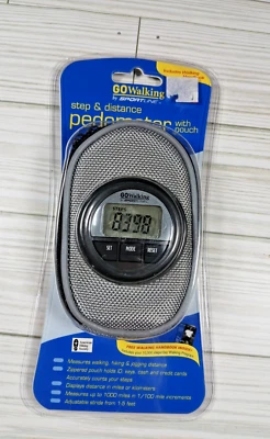 Go Walking Calorie Step & Distance Pedometer Blue Sportline New Sealed W/ Pouch! - Image 1 of 4