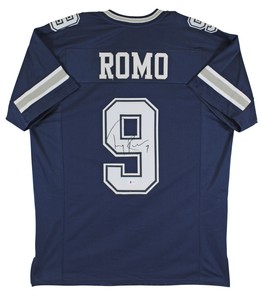 tony romo signed football