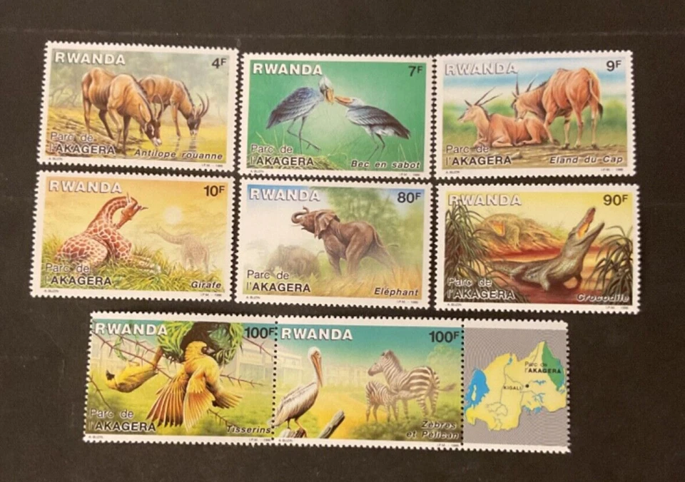 Ruanda Scott #1262-1269a nunca articulado - Imagem 1 de 1