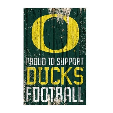 Oregon Ducks 11"x17" Proud to Support Wood Sign [NEW] NCAA Banner Wall Cover