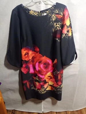 Julian Taylor черный цветочный цветочный платье размер 16 новый с Ярлыками - Изображение 1 из 4