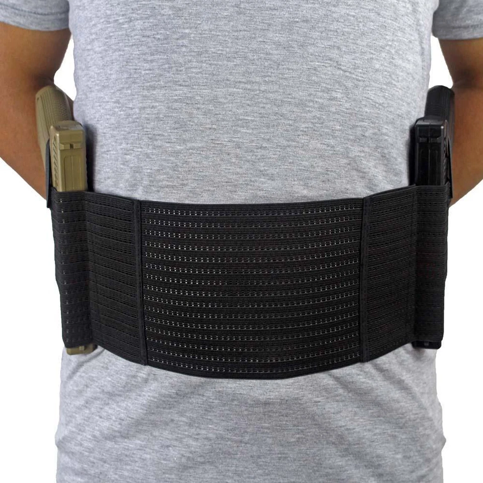 Elastic Mesh Belly Band Holster Concealed Carry Fit Compact to Full Size Handgun - Image 1 of 4