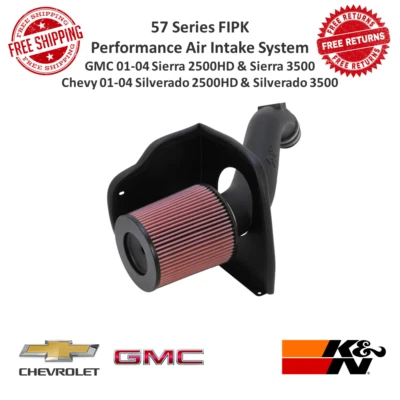 Система воздухозаборника K&N 57 серии FIPK второго поколения для Sierra 2500 HD / Silverado 3500 - Изображение 1 из 4
