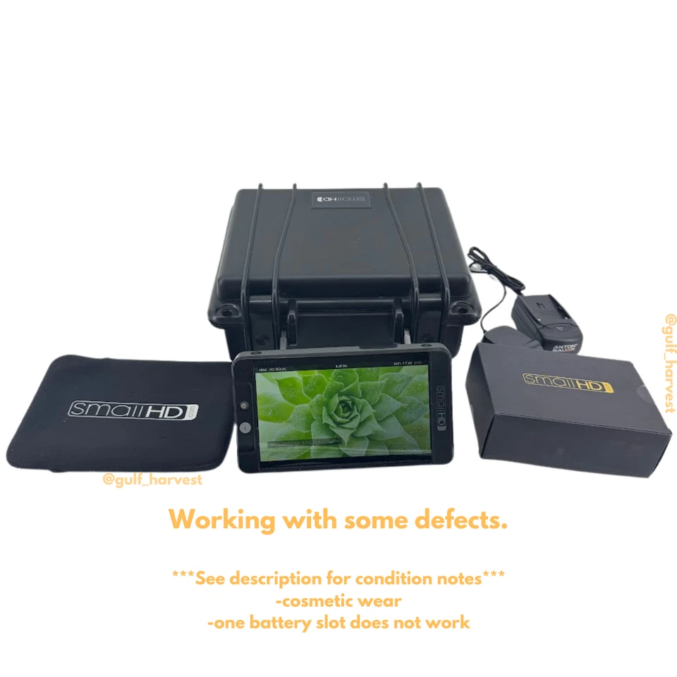 SmallHD 702L 702 Lite 7" SDI/HDMI On-Camera Monitor w/ Battery Kit, Case, Sleeve - Image 1 of 4