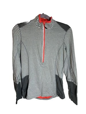 MPG Mujer Talla S Ropa Activa 1/2 Cremallera Manga Larga Camisa Agujeros para Pulgar Rayas Foto 1 de 4