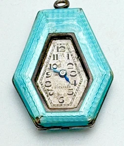 Antik C.Bucherer Taschenuhr mit Uhrenkette Silber Emaillie Restaurations Objekt - Bild 1 von 7
