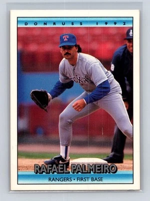 1992 Donruss #46 Rafael Palmeiro Texas Rangers - Image 1 of 2