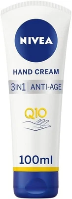 NIVEA 3 in1 Q10 Anti-Age Care Handcreme, Feuchtigkeitsspendende Handcreme, 100 ml