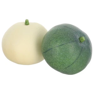 2pcs Artificial Melon Models: Lifelike Fake Fruits For Home Decor Photography - Picture 1 of 20