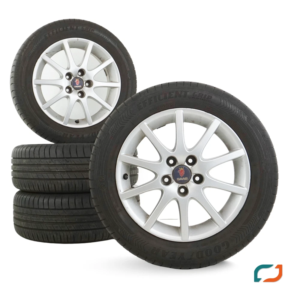Original SAAB 9-3 VER2/VER3 (2008-2015) Sommerräder Sommerreifen 215/55 R16 93V - Bild 1 von 4