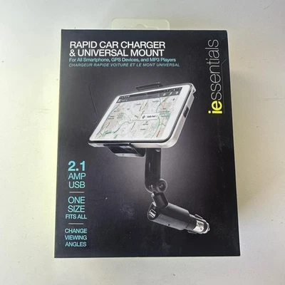 ESSENTIALS RAPID CAR CHARGER & UNIVERSAL MOUNT - Image 1 of 3