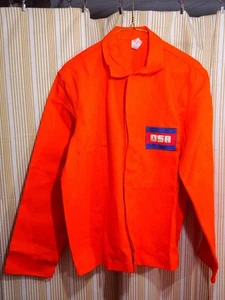 DDR Diseño DSR Deutsche Seereederei Camisa de Trabajo Naranja Vintage Um 1970- - Imagen 1 de 6