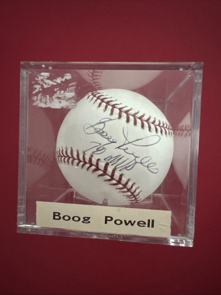 Bola de beisebol assinada por Boog Powell com certificado de autenticidade MLB MR735251 - Imagem 1 de 1