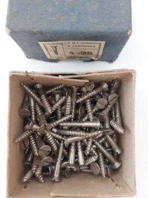 100 Vis à bois tête fraisée plate 4x25 mm - Photo 1/3