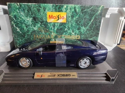 MAISTO  1992 JAGUAR XC220 1:12 SCALE MASSIVE DIECAST DARK BLUE RARE NEW IN BOX - Image 1 of 4