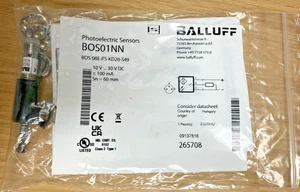 BALLUFF BOS01NN / BOS 08E-PS-KD20-S49 SENSOR 10-30VDC 100MA *NEW SEALED IN BAG* - Picture 1 of 2