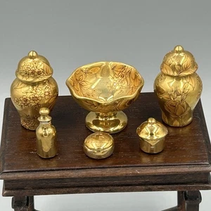 Dolls House Miniature 1:12 Group Of Ceramic Accessories Artisan Rachel Monday - Picture 1 of 4