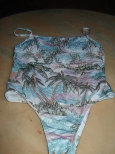 Quicksilver Damen Badeanzug Gr. M ( 40/42 )  Palmenmotiv hawaianisch top - Bild 1 von 7