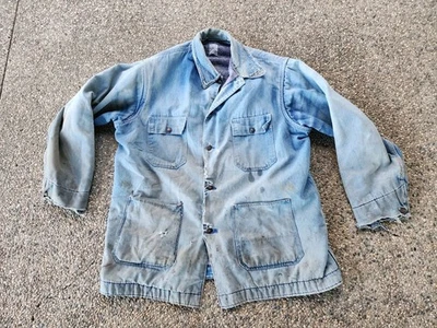 Chaqueta De Colección JC Penny Big Mac Denim Tareas Para Hombre XL Azul Manta Forrada Envejecida  Foto 1 de 4