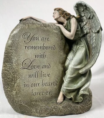 NUEVO NAPCO Forever in Our Hearts Remembered Memorial Angel 17583 Garden Grave Nuevo con Etiquetas Foto 1 de 4