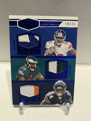 2016 Plates and Patches Perkins, Smallwood, and Howard Triple Patch Relics 22/25 - Image 1 of 2