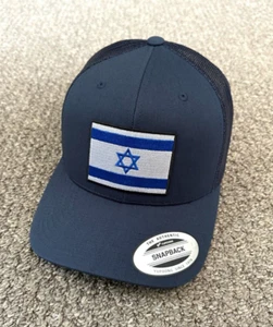 Israel Flag Hat SnapBack Trucker Mesh Cap Individually Handcrafted in America - Picture 1 of 2