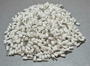 1000Pcs E0508 22AWG 0.5mm² WHITE Insulated Ferrule Bootlace Terminals Crimp - Picture 1 of 3