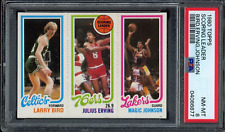 1980 Topps Basketball Larry Bird Magic Johnson RC Rookie Julius Erving HOF PSA 8