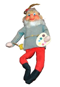PALETA DE PINCELES DE PINTURA ARTISTA Elfo Pixie de Goma Japón 9" NAVIDAD De Colección - Imagen 1 de 6