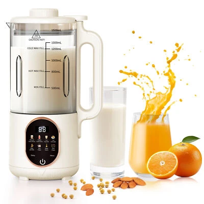 50oz 10 In 1 Auto Nut Milk Maker w/20 Blades DelayStart 4H Keep Warm Boil Water - Image 1 of 4