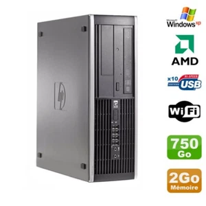 PC HP Compaq 6005 Pro SFF AMD 3GHz 2Go DDR3 750Go SATA Graveur WIFI Windows Xp - Photo 1/2