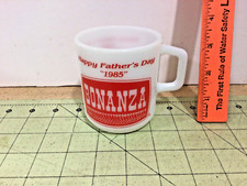Vintage Bonanza Steak House Restaurant Happy Fathers Day 1985 coffee mug