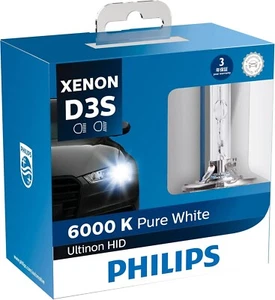 6000K Pure White D3S Ultinon HID Car Headlight Xenon Bulb Pack of 2 - Picture 1 of 6