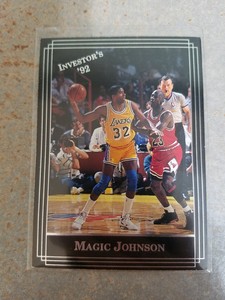 Magic Johnson LA Lakers 1992 Investor's Journal Silver #31 Michael Jordan