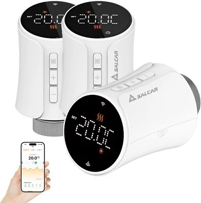 3x Smart Heizkörperthermostat Elektronisch 706W WiFi Programmierbar Thermostat - Bild 1 von 4
