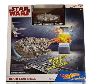 💫NIB Star Wars Millennium Falcon Hot Wheels Death Star Attack - Picture 1 of 3
