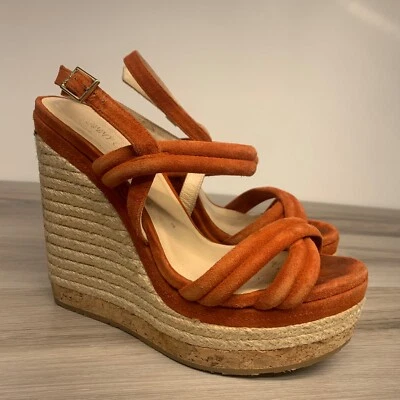 Jimmy Choo Mujer Alpargata Plataforma Toboganes Sandalias Zapatos Tacones Talla 38 EE. UU. 8 Foto 1 de 4