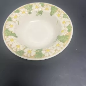 Metlox White Poppy Trail Sculptured Daisy Flower Dessert , Fruit Bowl - Picture 1 of 13