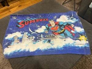 Vintage 1978 Superman 2-Sided Pillowcase Standard Size DC Comics The Movie - Picture 1 of 3