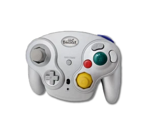 Old Skool Falcon GC Wireless Controller for Nintendo Game Cube NGC - Silver - Picture 1 of 4
